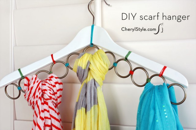 DIY scarf hanger