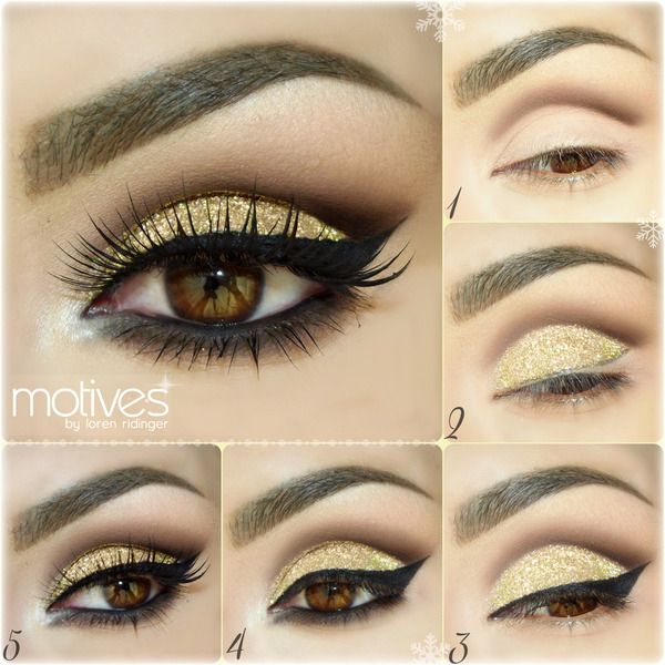 gold glitter makeup