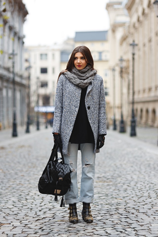 grey coat