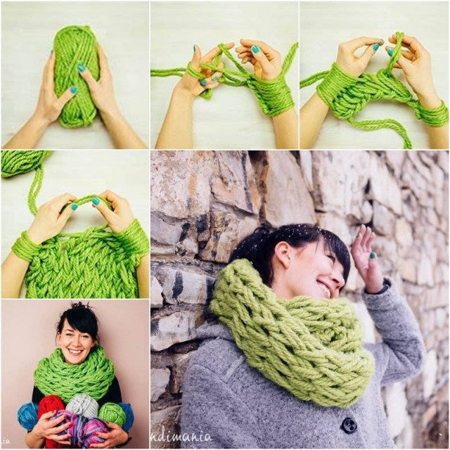 knitting scarf