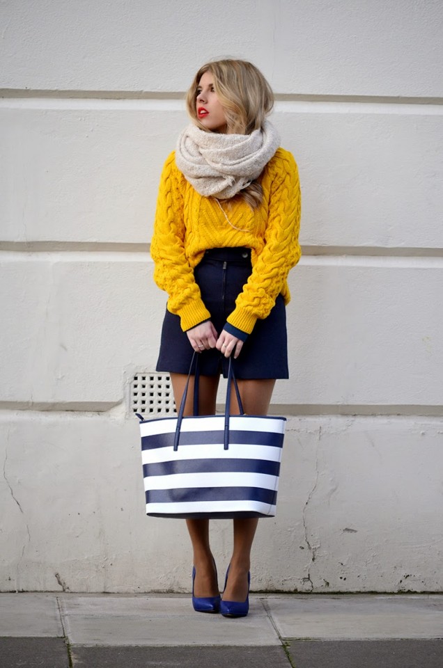 navy and yellow