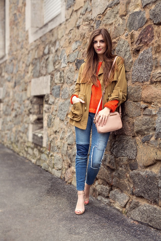 orange sweater