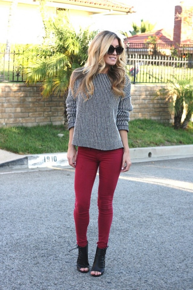 striped blouse