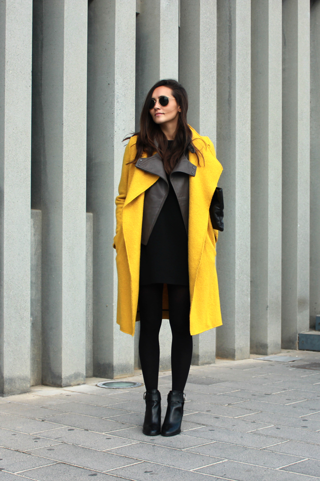 yellow coat