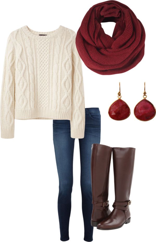 Lovely Winter Combinations With Warm Jumpers