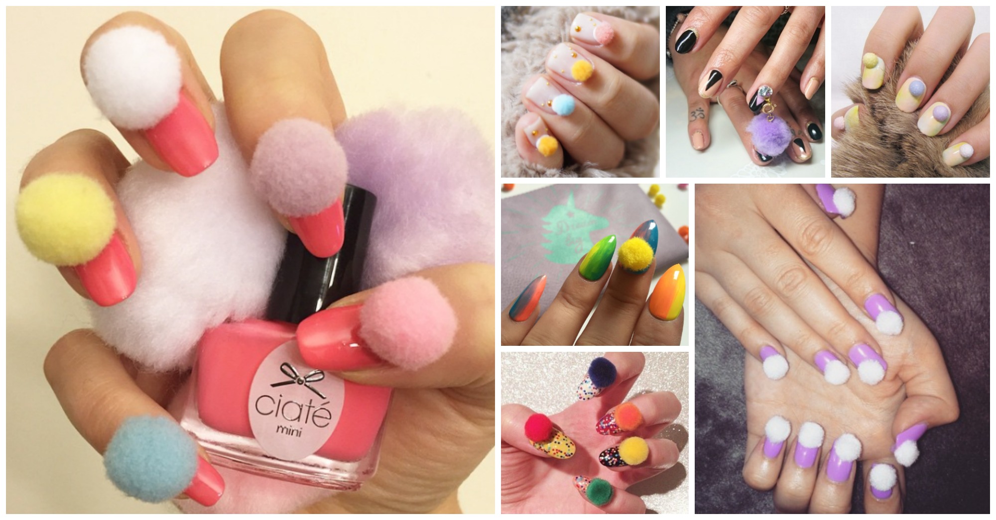 2. Cute Pom Pom Nail Designs - wide 8