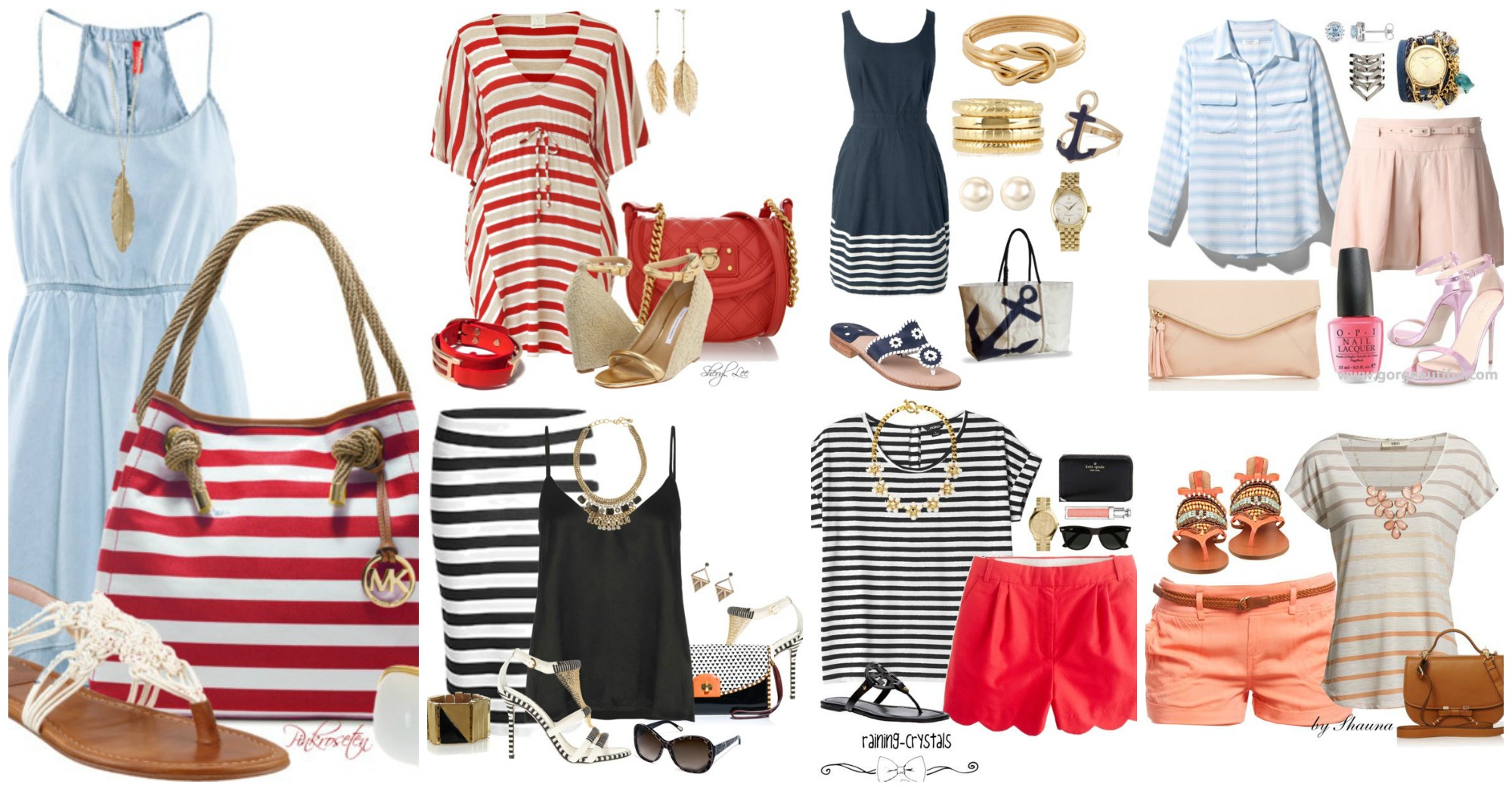 Striped Polyvore Outfits to Hit the Streets This Summer