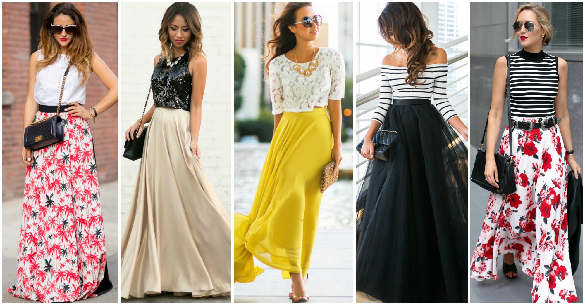 Charming Combos with Maxi Skirts to Copy This Summer