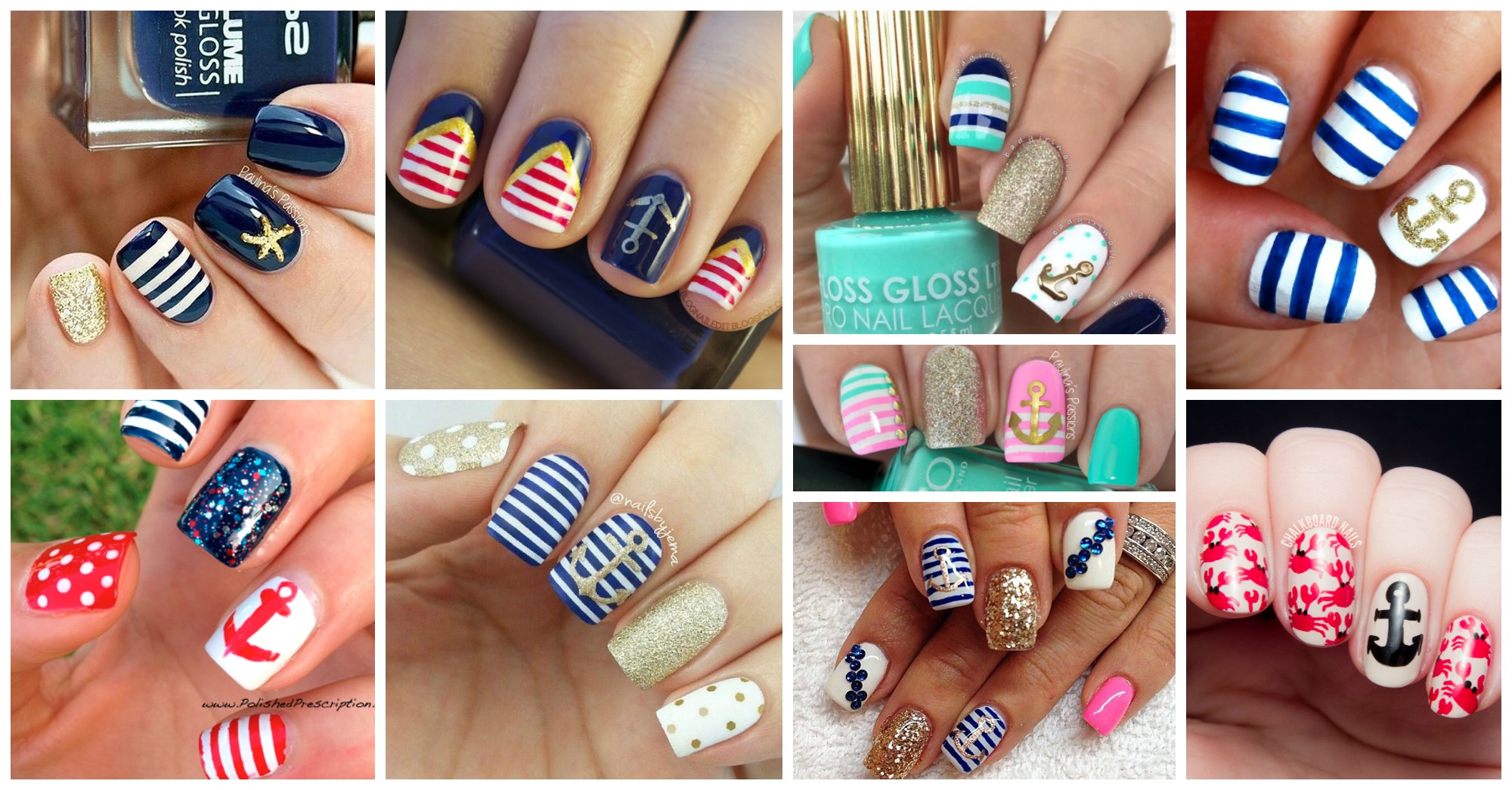 20 Adorable Nautical Nail Designs You Need to Try This Summer