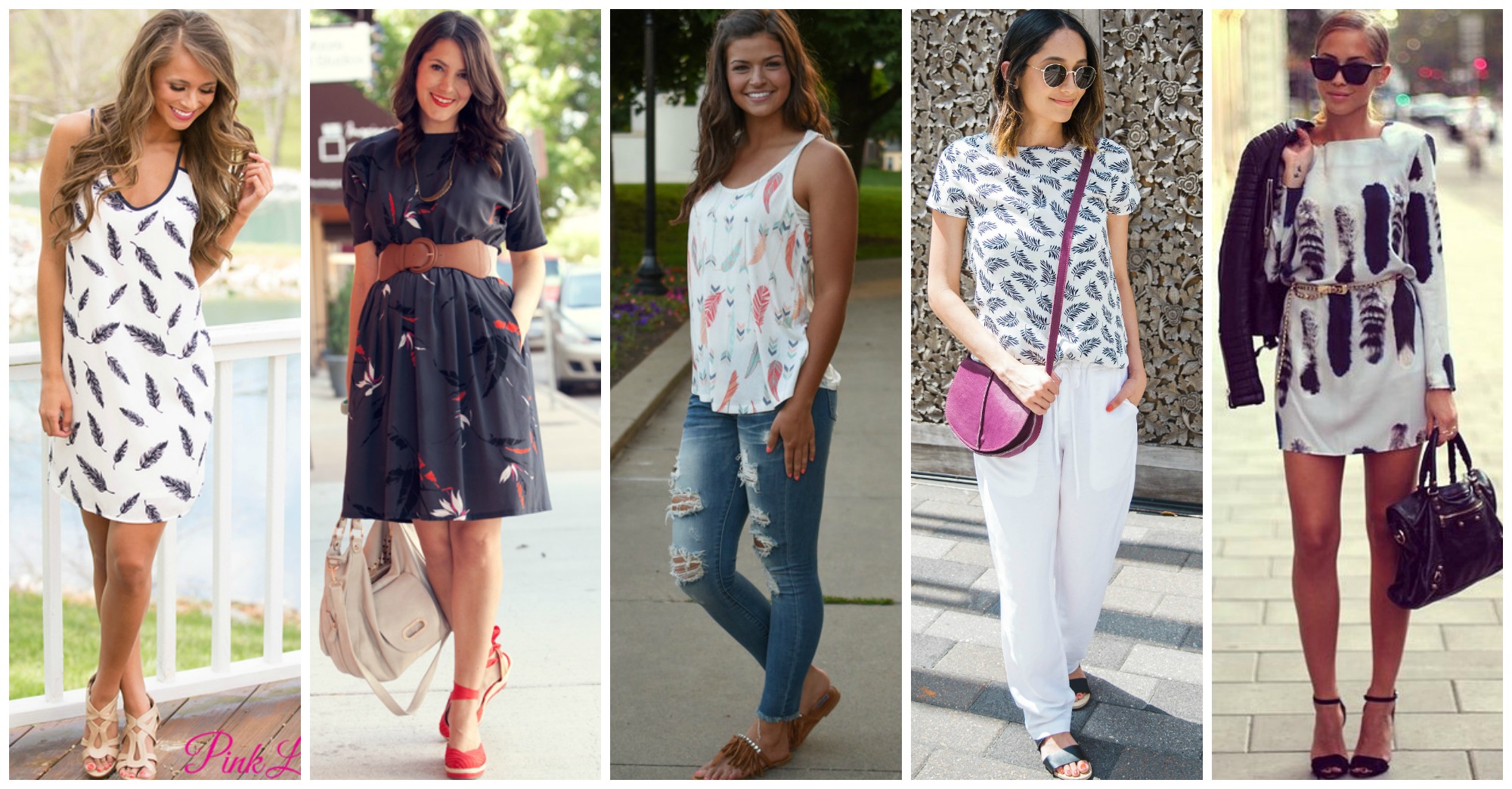 Interesting Ways to Wear Feather Printed Clothes This Summer
