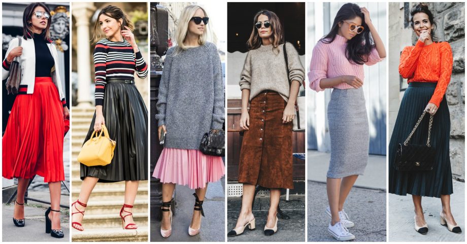 14 Ways to Wear Midi Skirts in Fall