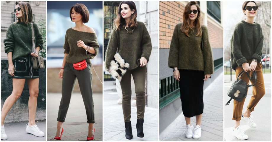 12 Chic Ways to Style Your Khaki Sweater