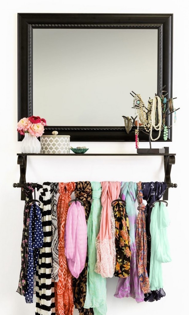 14 DIY Storage Hacks for Girls With Too Many Scarves