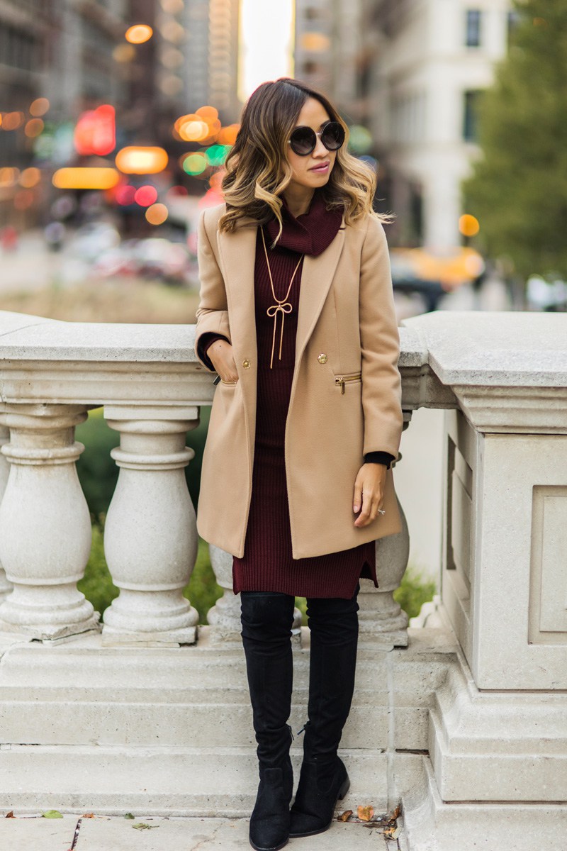 blush and burgundy outfits