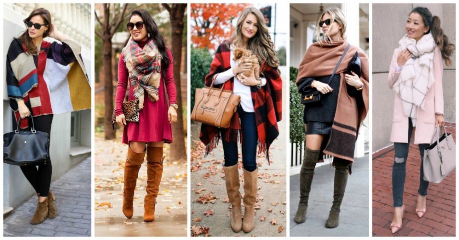 Large Scarves and Ponchos Are In This Winter