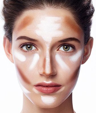 contouring face