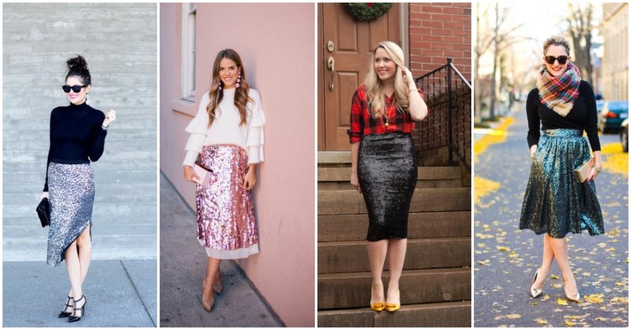 sequin skirt outfits